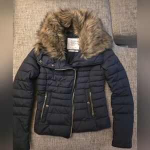 Bershka Winter Jacket, Small, Black